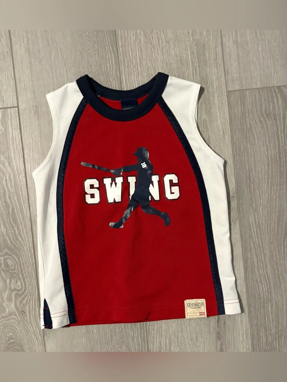 OshKosh B'gosh Red Swing Sleeveless Kids Top. Boys size 4T